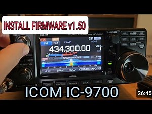 ICOM IC-9700 , Install Firmware v1.50 - 2025
