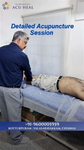Dr. Bharath's Acu Heal on Instagram: "At Acu Heal, we take a calm and mindful approach with every patient. We begin by understanding their pain areas and gently applying acupuncture needles. The progress is observed right at that moment — if improvement is noticed, we move forward confidently. Each day, we focus on different points based on the patient’s response, ensuring a personalized healing journey that evolves with their body’s needs. 📍 Visit Us: Valasaravakkam Branch – No. 6/9, Chellamma
