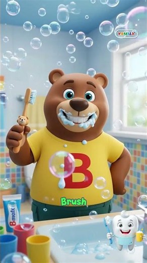 🪥 Brush Your Teeth Song! Fun Kids Nursery Rhymes by VamilyKids #shorts