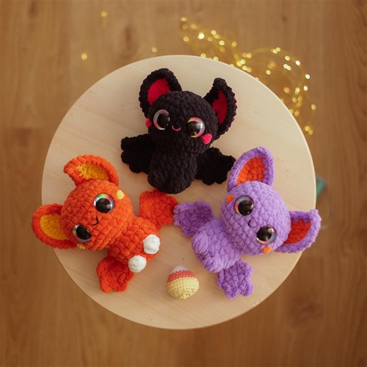 Bat Crochet Pattern Kawaii Plushie Halloween Amigurumi Pdf - Etsy