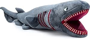 ZHONGXIN MADE Frilled Shark Plush Toy - Grey Lifelike Frilled Shark Stuffed Toy, Soft Realistic Sea Creatures Model Plush for Kids, 20.5Inches