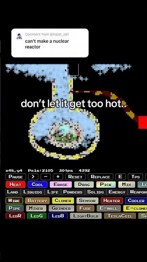 how to make a NUCLEAR REACTOR in Sandboxels #webgame