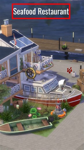 Spongebob Kit Seafood Restaurant #thesims4 #sims4build #sims4kits