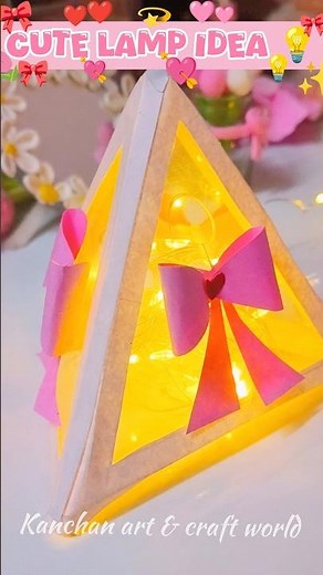 💡 DIY Cute Lamp Idea | Easy & Aesthetic Light Craft Tutorial ✨#diy #art #shorts