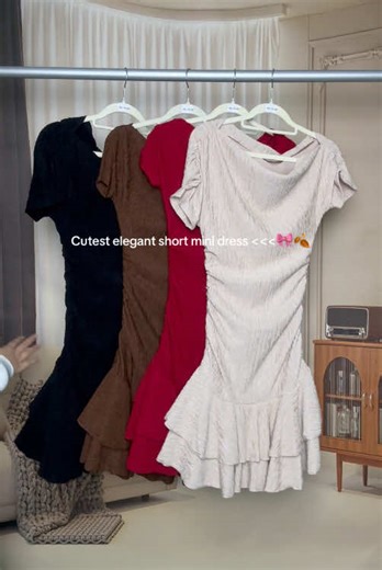 Elegant Short Mini Dress for Summer Vacation