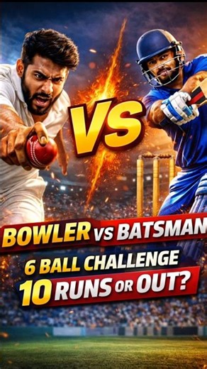 6 Ball Challenge 🔥 Batsman 10 Runs? #shorts #cricket #ipl #amanonbowl