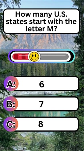 How Many U.S. States Start With Letter M? Guess Now! #shorts #usastates #quiz