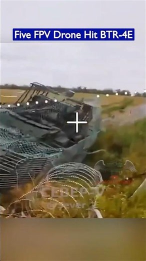 5 FPV Drones Destroy Abandoned Ukrainian BTR-4E