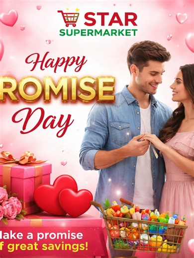 🤝❤️ HAPPY PROMISE DAY FROM STAR SUPERMARKET ❤️🤝 On this Promise Day, Star Super Market & StarBazaar.co.uk make a special vaada to you, our amazing customers: ✨ We promise… 🛒 To bring you better offers 💷 Bigger savings on your favourite products 🥦 Fresher groceries every day 🎉 And more exclusive deals throughout the year Because jab tussi apni family layi shopping karde ho, asi promise karde aan ke har visit te tanu value, variety te saving zaroor milegi. 😍 From: 🍚 Rice, atta, daal & oils