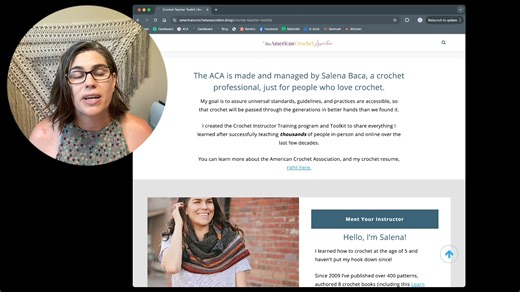 Want to learn how to teach crochet? https://americancrochetassociation.blog/crochet-teacher-toolkit/ Here are 5 great reasons you should become a certified crochet instructor with the Group: American Crochet Association today: ✅ Crochet Instructor Manual: Created with decades of real-life teaching experience, this toolkit is designed to read like a training manual, making any question you have, and resource you’ll need, really easy to find. ✅ Patterns and Tutorials: Stop wasting time and money t