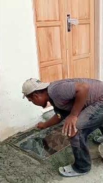 installation of porch floor tiles on the third house