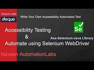 What is Accessibility Testing & Automate using Selenium WebDriver | Axe Selenium Java Library| Deque