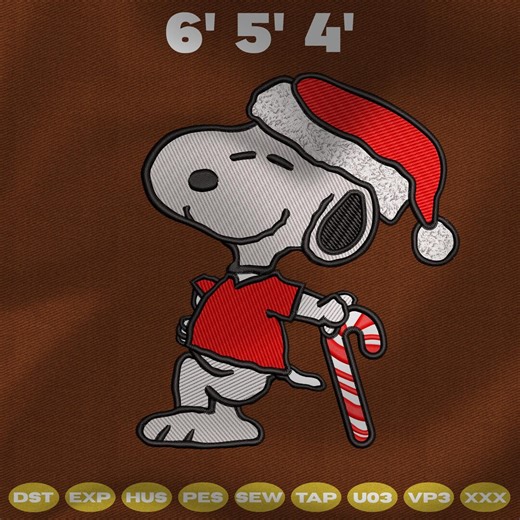 Snoopy Christmas | Embroidery Design - Etsy