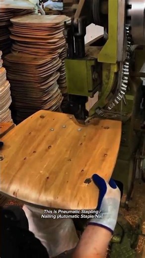 Industrial Staple Gun Machine for Wooden Chair Seats | Fast & Precise Assembly Process