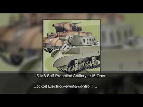 US M8 Self-Propelled Artillery 1/16 Open Cockpit Electric Remote Control Tank Military Model To