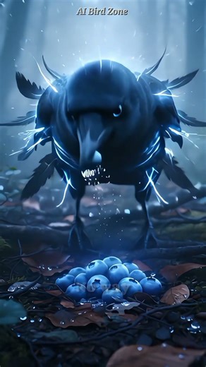 What Happens When a Crow Eats Blueberries? INSANE!🐦🫐 #shorts #viral #birds