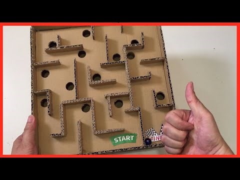 DIY Homemade Marble Maze Board Game by Cardboard