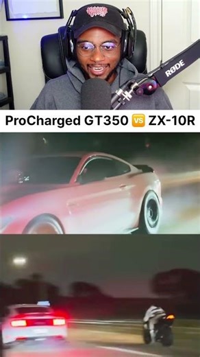 ProCharged Shelby GT350 Takes On ZX-10R Liter Bike 🔥