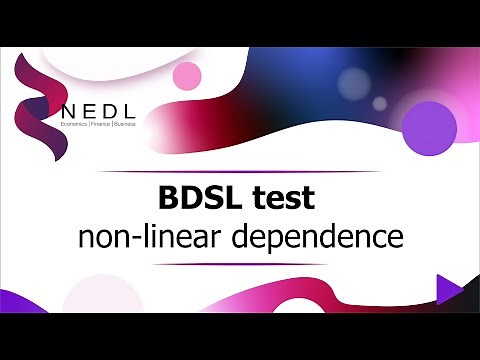 BDSL test: Testing for non-linear dependencies in time series (Excel)