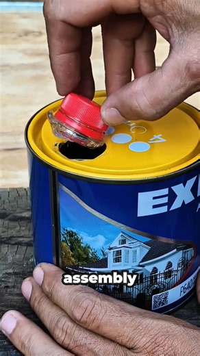 DIY Paint Can Hack: Create a Resealable Pouring Spout #paints #bottlecap #fblifestyle | Reels ideas