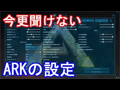 【ARK】今更聞けない、設定のあれこれ【初心者向け】