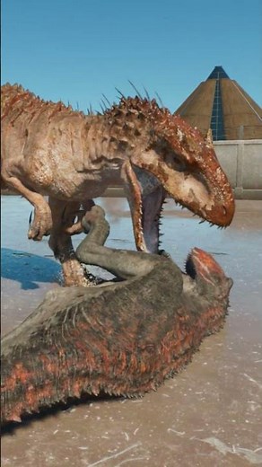 Indominus Rex vs Carnotaurus vs Giganotosaurus #shorts #dinosaur #jurassicworld