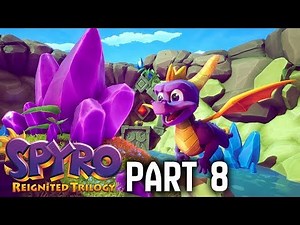 SPYRO REIGNITED TRILOGY Walkthrough Part 8 - 100% Icy Flight / Lofty Castle & Jacques