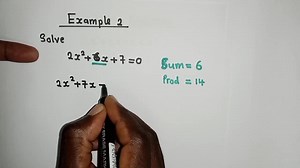Quadratic equation | Jacob Sichamba Online Math