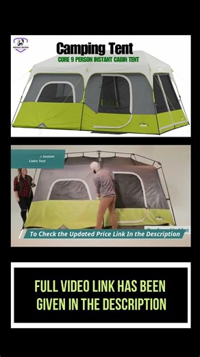 CORE 9 Person Instant Cabin Tent Big Space, Fast Setup
