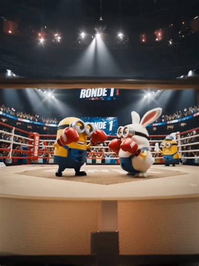 Minions vs Labubu Boxing 🥊 #ai #aiart #oddlysatisfying #minions #boxing
