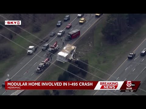 Crash involving modular home prompts hourslong lane closures on I-495 in Amesbury