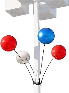 Weatherproof Reusable Balloon Light Pole Kit (4 Pack) - Helium Free Plastic Outdoor Balloons