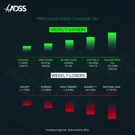Check out the assets that made big price gains and big losses last week. Looking for more market analysis to help with your trading strategy? Head to our website, adss.com. Trading is high risk. Authorised by SCA. | ADSS | Facebook