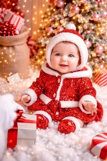 Baby Meets Santa for the First Time 🎄 | Christmas Magic 🎅❤️