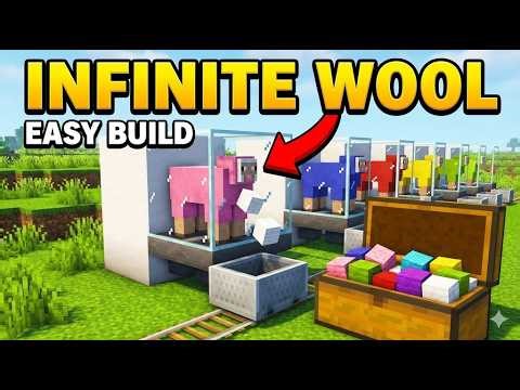 EASIEST Automatic Wool Farm in Minecraft! 🐑 (Unlimited Wool)
