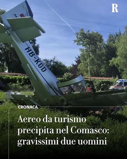 Cade un AEREO da turismo nel Comasco: gravissimi due uomini
