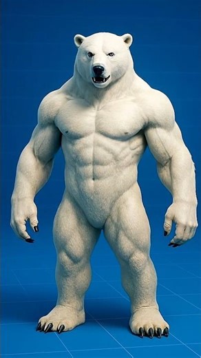 What if humans were evolved from polar bear?#ai#aianimation#evolution#aiexplained#usa#america#shorts