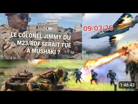 🔥09/3/26 MUSHAKI: DEVASTATING AIR STRIKE, 3 M23/RDF OFFICERS INCLUDING COL. JIMMY REPORTED KILLED