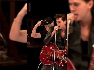 Austin Butler During Rehearsals of The '68 Comeback Special for the Elvis Movie