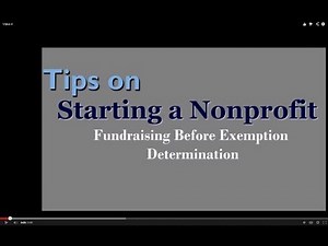 Tips on Starting a Nonprofit: Fundraising Before Exemption