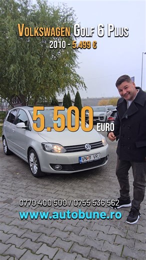 361 reactions · 85 shares | Golf 6 Plus confort, spatiu si eleganta. 1.4 TSI, automata, trapa electrica si navigatie mare, la doar 5.499 €.  https://autobune.ro/listings/volkswagen-golf-6-plus/ | AutoBune.ro | Facebook