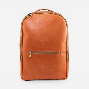 Atlas Leather Backpack - Rust Brown