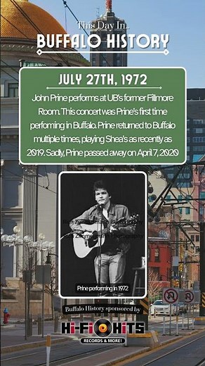 #OnThisDay In 1972, John Prine performs at UB’s former Fillmore Room