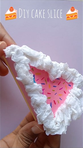 DIY Paper Cake Slice 🍰✨ #shorts #diycrafts #art #origami #shortsviral #trending
