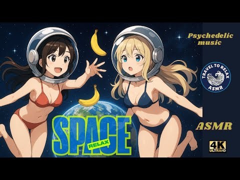 Relax in Space ASMR Psychedelic Music Relax,meditate and fall asleep among the stars watch till end