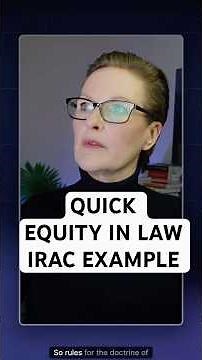 IRAC Example Equity In Law