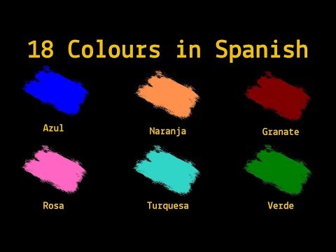 18 Colours in Spanish