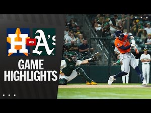 Astros vs. A's Game Highlights (9/24/25) | MLB Highlights