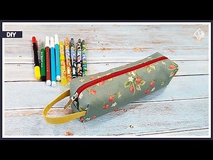 DIY Make a box pencil case with a handle / Easy sewing tutorial [Tendersmile Handmade]