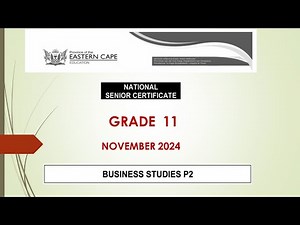 GRADE 11 BUSINESS STUDIES PAPER 2 TERM 4